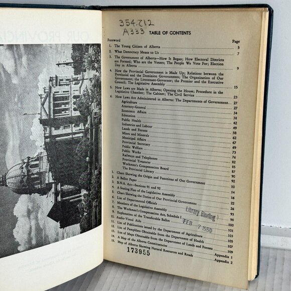 Vintage 1949 Our Provincial Government: Province of Alberta - Community Economic - Picture 6 of 8